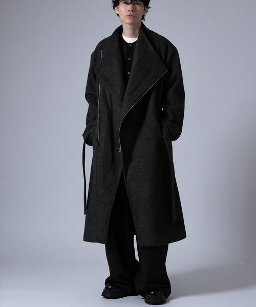 improves（インプローブス）の「ストール付き アシンメトリー ジップアップ コート（その他アウター・メンズ・ブラウン/チャコール・MEDIUM/LARGE）」の3枚目の写真