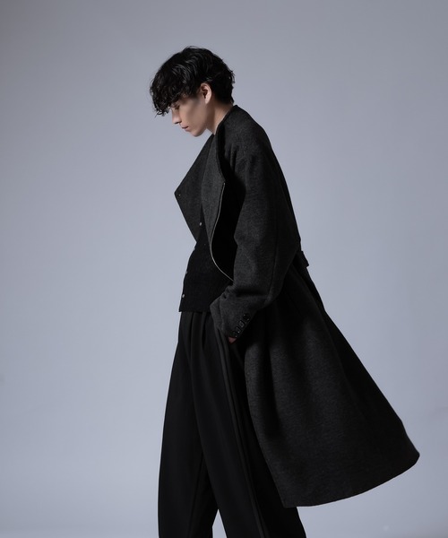 improves（インプローブス）の「ストール付き アシンメトリー ジップアップ コート（その他アウター・メンズ・ブラウン/チャコール・MEDIUM/LARGE）」の11枚目の写真