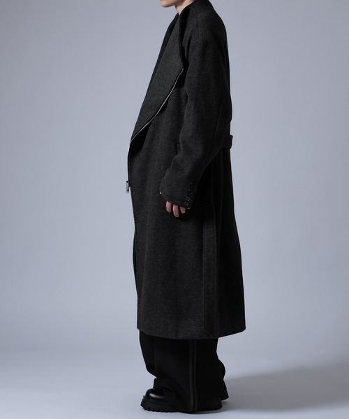 improves（インプローブス）の「ストール付き アシンメトリー ジップアップ コート（その他アウター・メンズ・ブラウン/チャコール・MEDIUM/LARGE）」の13枚目の写真