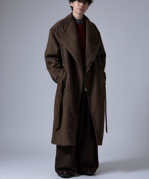 improves（インプローブス）の「ストール付き アシンメトリー ジップアップ コート（その他アウター・メンズ・ブラウン/チャコール・MEDIUM/LARGE）」の16枚目の写真