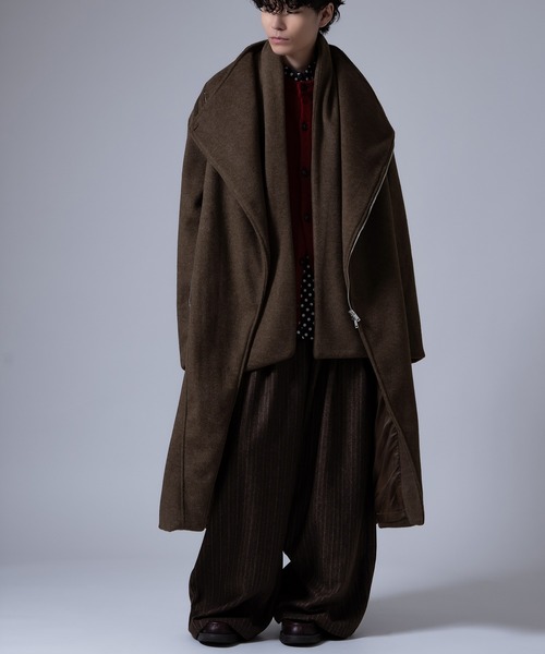 improves（インプローブス）の「ストール付き アシンメトリー ジップアップ コート（その他アウター・メンズ・ブラウン/チャコール・MEDIUM/LARGE）」の18枚目の写真