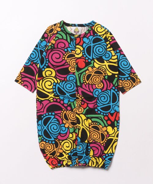 HYSTERIC MINI(ヒステリックミニ)の「Psychedelic mini face総柄 2WAYALL(ロンパース・キッズ・マルチ・FREE)」の3枚目の写真