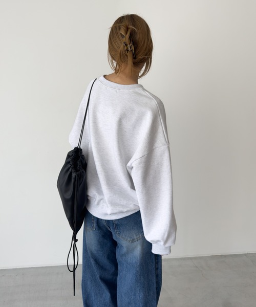 CANAL JEAN（キャナルジーン）の「El mar　number 胸刺繍裏毛トレーナー（スウェット・レディース・グレー/ホワイト/ネイビー・ONE SIZE）」の5枚目の写真