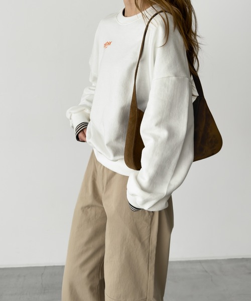 CANAL JEAN（キャナルジーン）の「El mar　number 胸刺繍裏毛トレーナー（スウェット・レディース・グレー/ホワイト/ネイビー・ONE SIZE）」の7枚目の写真