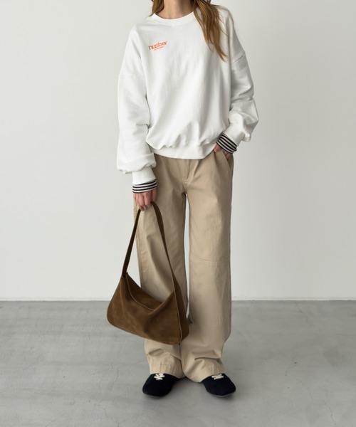 CANAL JEAN（キャナルジーン）の「El mar　number 胸刺繍裏毛トレーナー（スウェット・レディース・グレー/ホワイト/ネイビー・ONE SIZE）」の14枚目の写真