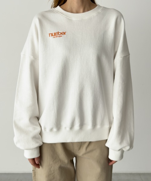 CANAL JEAN（キャナルジーン）の「El mar　number 胸刺繍裏毛トレーナー（スウェット・レディース・グレー/ホワイト/ネイビー・ONE SIZE）」の18枚目の写真