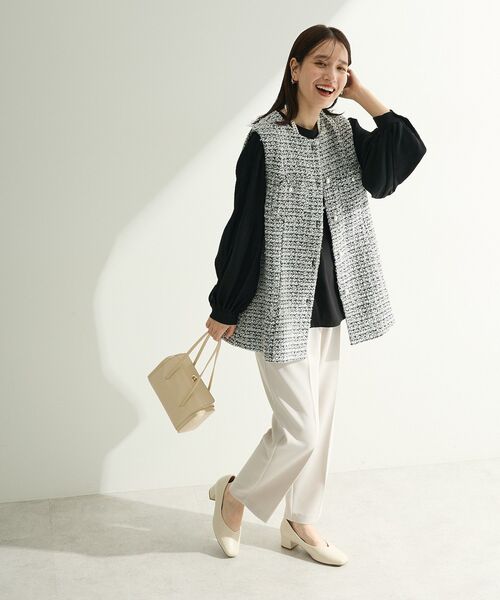 Green　Parks（グリーンパークス）の「O.ツイードペプラムベスト（ベスト・レディース・ブラック/グレー・FREE）」の19枚目の写真