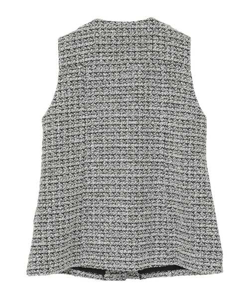 Green　Parks（グリーンパークス）の「O.ツイードペプラムベスト（ベスト・レディース・ブラック/グレー・FREE）」の6枚目の写真