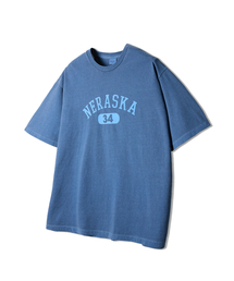 HOOVES（フーブス）の「ピグメントウォッシンググラフィック半袖Tシャツ[ウォッシュドブルー]（Tシャツ/カットソー）」