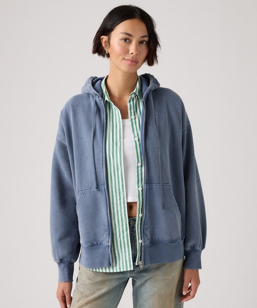 Levi's(リーバイス)の「Levi's/リーバイス ヴィンテージ リラックスド フルジップ フーディー(パーカー・レディース・ブルー・XS/M/S)」の10枚目の写真