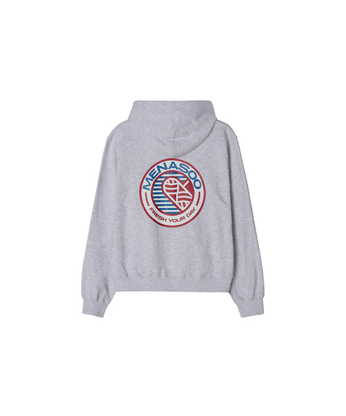 MENASOO(ミナス)の「Menasoo Hearttrack Hoodie_5 Color(パーカー・レディース・ホワイト/ブラック/レッド/カーキ/PINK・1/2)」の1枚目の写真