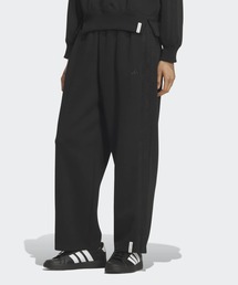 エッセンシャルズ プラス スリーストライプ スペーサーニット ルーズフィット ストレート オープンヘム ジョガーパンツ / アディダス adidas