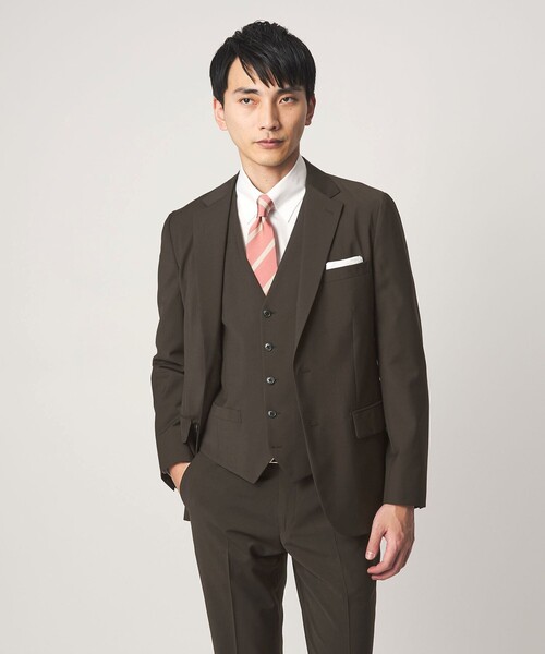 green label relaxing（グリーンレーベルリラクシング）の「A+ TWPU トロピカル無地 スリム 5B セットアップ ベスト -ウォッシャブル-（スーツベスト・メンズ・ブラック/ネイビー/ダークグレー/ロイヤルブルー/ダークブラウン・L/XXL/XL/S/M）」の10枚目の写真