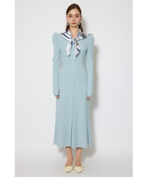 rienda（リエンダ）の「スカーフ付きマーメイドニットワンピース 春服（ワンピース・レディース・ライトブルー/ネイビー/ベージュ・FREE）」の10枚目の写真