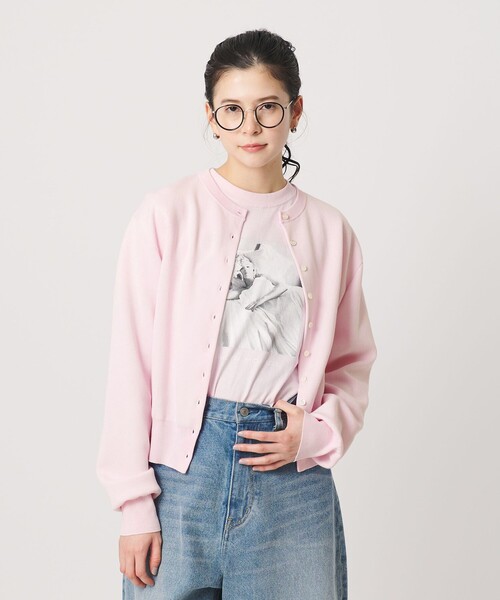 BEAUTY&YOUTH UNITED ARROWS(ビューティーアンドユースユナイテッドアローズ)の「コットンブレンド コンパクトクルーネック カーディガン ウォッシャブル(カーディガン/ボレロ・レディース・ピンク/ダークグレー/オフホワイト・FREE)」の12枚目の写真