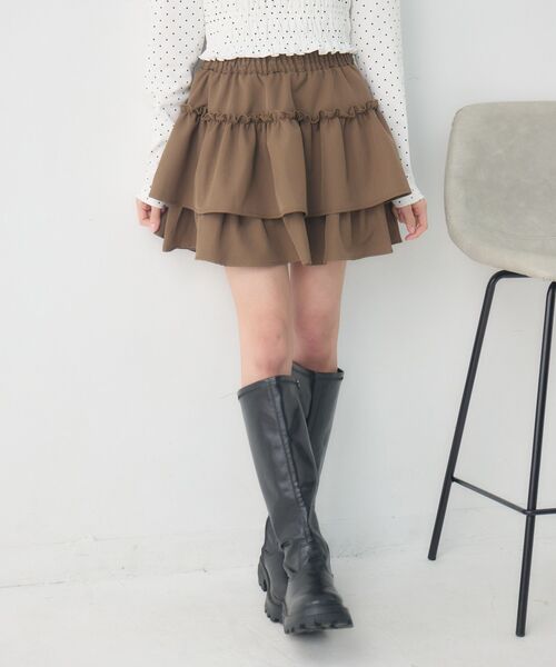 ems excite（エムズエキサイト）の「【セットアイテム】リボン中綿BZ＆フリルSKセット（その他アウター・レディース・ブラウン/ブラック系その他2/チャコールグレー・FREE）」の15枚目の写真