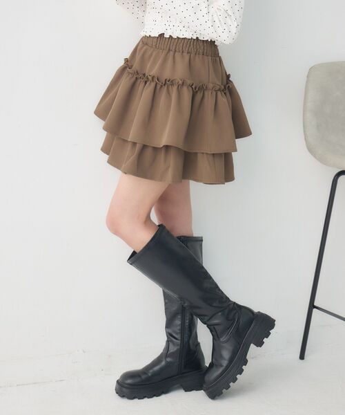 ems excite（エムズエキサイト）の「【セットアイテム】リボン中綿BZ＆フリルSKセット（その他アウター・レディース・ブラウン/ブラック系その他2/チャコールグレー・FREE）」の18枚目の写真