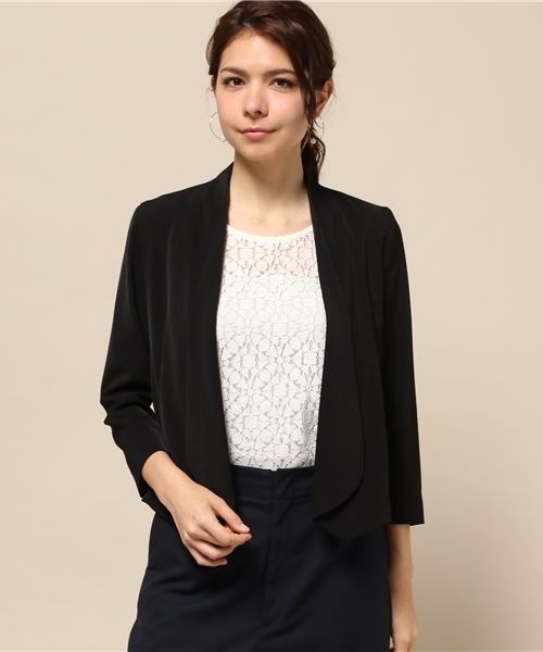 INTERPLANET(インタープラネット)の「ストレッチジャケット(その他アウター・レディース・ブラック/ベージュ・FREE)」の11枚目の写真