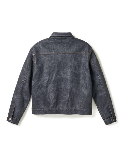LORES(ロアス)の「Faux Leather Trucker Jacket - Indigo(ライダースジャケット・レディース・その他・M/L)」の5枚目の写真