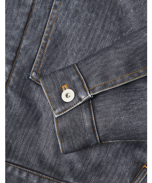 LORES(ロアス)の「Faux Leather Trucker Jacket - Indigo(ライダースジャケット・レディース・その他・M/L)」の2枚目の写真