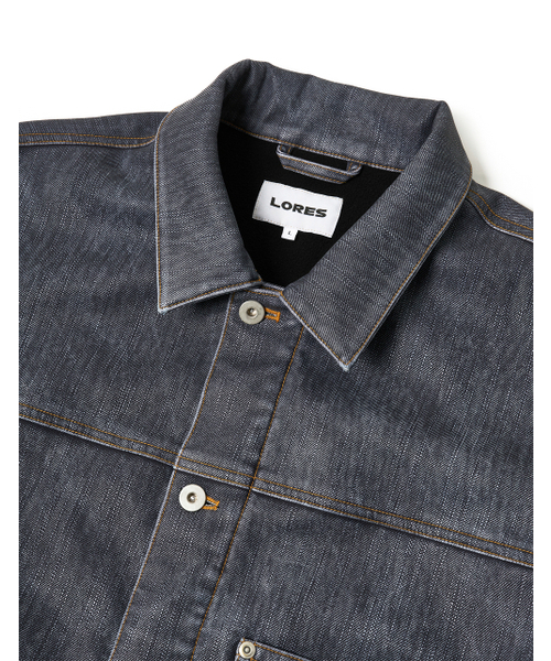 LORES(ロアス)の「Faux Leather Trucker Jacket - Indigo(ライダースジャケット・レディース・その他・M/L)」の3枚目の写真