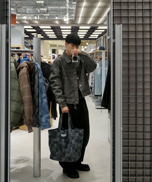 LORES(ロアス)の「Faux Leather Trucker Jacket - Indigo(ライダースジャケット・レディース・その他・M/L)」の4枚目の写真