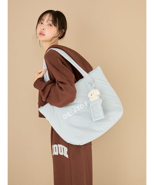 gelato pique（ジェラートピケ）の「ロゴトートバッグ（トートバッグ・レディース・ベージュ/ブルー/ピンク・F）」の12枚目の写真