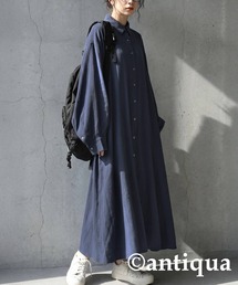 antiqua | 3D袖 シャツワンピース(シャツワンピース)