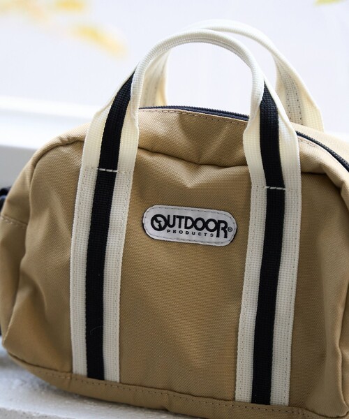 coen（コーエン）の「【OUTDOOR（アウトドア）別注】 マルチウェイミニボストンバッグ（ショルダーバッグ・レディース・ブラック/ベージュ・FREE）」の4枚目の写真