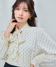 MISCH MASCH | 2026春夏新作 ボウタイシャーリングブラウス(シャツ/ブラウス)