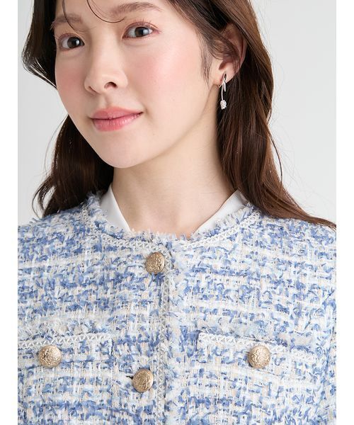 CELFORD（セルフォード）の「【セットアップ対応】フリンジツイードジャケット（テーラードジャケット・レディース・マルチ/ブルー/ミント・36/38）」の13枚目の写真