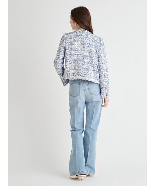 CELFORD（セルフォード）の「【セットアップ対応】フリンジツイードジャケット（テーラードジャケット・レディース・マルチ/ブルー/ミント・36/38）」の19枚目の写真