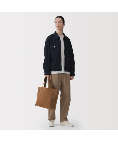 無印良品（ムジルシリョウヒン）の「帆布　横型　トートバッグ（トートバッグ・レディース・キャメル/キナリ/カーキ系・FREE）」の10枚目の写真