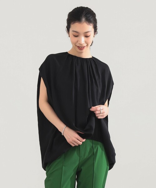 Demi-Luxe BEAMS（デミルクス ビームス）の「【8/6値下げ】AK+1 / リヨセル ギャザー プルオーバー（シャツ/ブラウス・レディース・ブラック/レッド・ONE SIZE）」の11枚目の写真