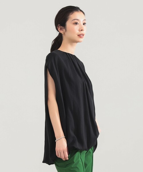 Demi-Luxe BEAMS（デミルクス ビームス）の「【8/6値下げ】AK+1 / リヨセル ギャザー プルオーバー（シャツ/ブラウス・レディース・ブラック/レッド・ONE SIZE）」の12枚目の写真