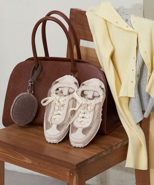 CIAOPANIC TYPY（チャオパニックティピー）の「:≪26SS展示会アイテム≫【カラバリ、サイズ展開豊富！】シアースニーカー（スニーカー・レディース・ピンク/イエロー/ブラック/シルバー/オフホワイト/レオパード・SMALL/X-LARGE/LARGE/MEDIUM）」の8枚目の写真