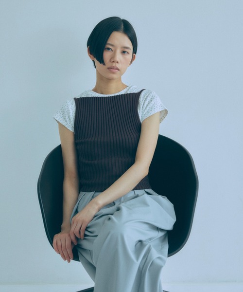Washable Faux Leather Tuck Wide Pants（その他パンツ）｜EN NEUME