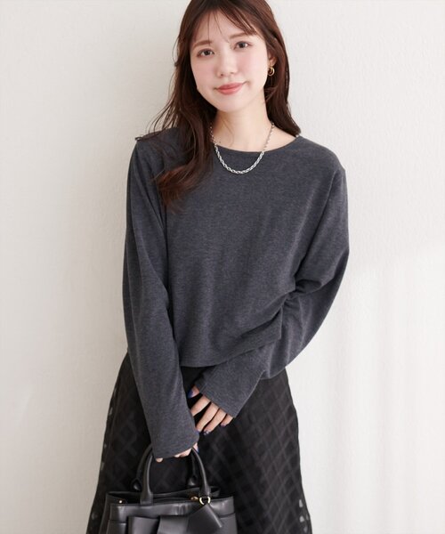 natural couture(ナチュラルクチュール)の「起毛フラッフィー2WAYカーデ(カーディガン/ボレロ・レディース・ピンク/チャコールグレー/その他1/サックスブルー/アイボリー・FREE)」の3枚目の写真