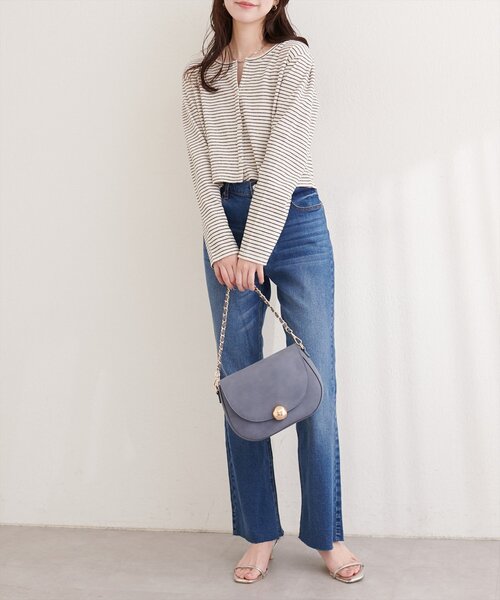 natural couture(ナチュラルクチュール)の「起毛フラッフィー2WAYカーデ(カーディガン/ボレロ・レディース・ピンク/チャコールグレー/その他1/サックスブルー/アイボリー・FREE)」の9枚目の写真