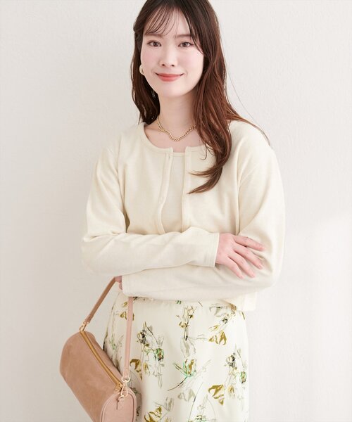 natural couture(ナチュラルクチュール)の「起毛フラッフィー2WAYカーデ(カーディガン/ボレロ・レディース・ピンク/チャコールグレー/その他1/サックスブルー/アイボリー・FREE)」の13枚目の写真