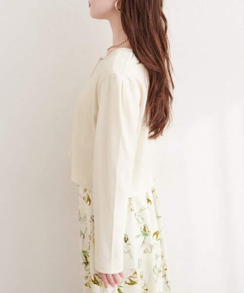 natural couture(ナチュラルクチュール)の「起毛フラッフィー2WAYカーデ(カーディガン/ボレロ・レディース・ピンク/チャコールグレー/その他1/サックスブルー/アイボリー・FREE)」の16枚目の写真