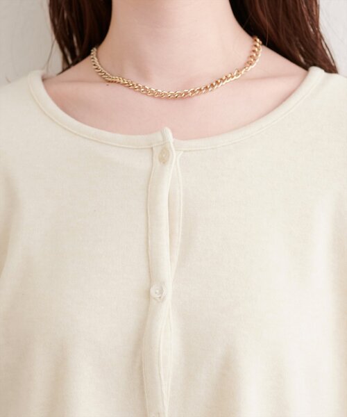 natural couture(ナチュラルクチュール)の「起毛フラッフィー2WAYカーデ(カーディガン/ボレロ・レディース・ピンク/チャコールグレー/その他1/サックスブルー/アイボリー・FREE)」の20枚目の写真