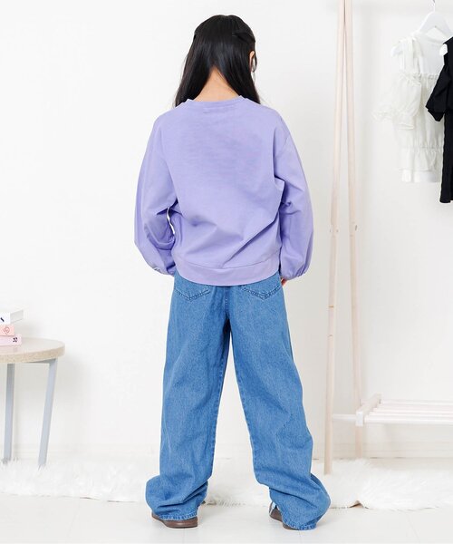 algy（アルジー）の「アソートロゴワッペンロンT（Tシャツ/カットソー・キッズ・ラベンダー/ミント/レッド/オフホワイト・160/150/140/130）」の6枚目の写真