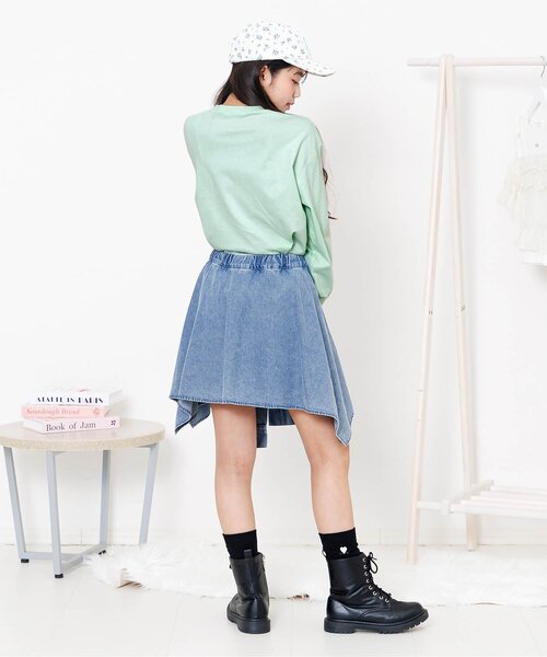 algy（アルジー）の「アソートロゴワッペンロンT（Tシャツ/カットソー・キッズ・ラベンダー/ミント/レッド/オフホワイト・160/150/140/130）」の8枚目の写真