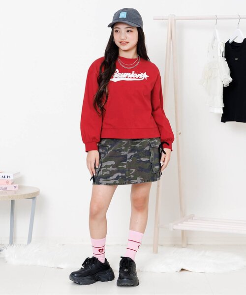 algy（アルジー）の「アソートロゴワッペンロンT（Tシャツ/カットソー・キッズ・ラベンダー/ミント/レッド/オフホワイト・160/150/140/130）」の11枚目の写真