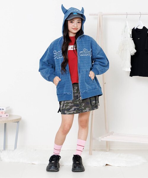 algy（アルジー）の「アソートロゴワッペンロンT（Tシャツ/カットソー・キッズ・ラベンダー/ミント/レッド/オフホワイト・160/150/140/130）」の13枚目の写真