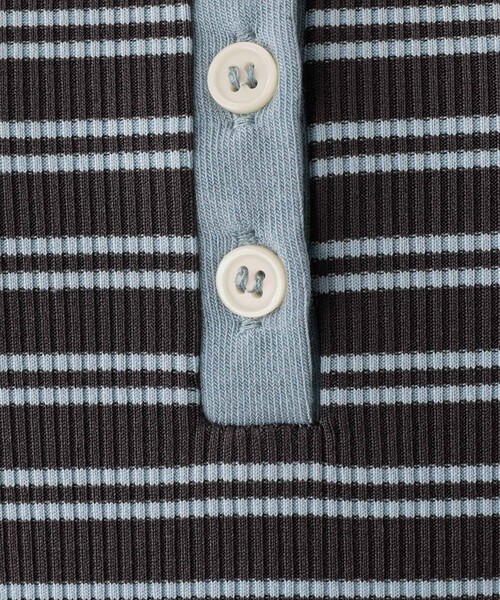 abahouse mavie（アバハウスマヴィ）の「ボーダーヘンリーネックプルオーバー（Tシャツ/カットソー・レディース・ブラック/グレー/オフホワイト・フリー）」の19枚目の写真