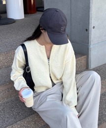 COLONY 2139（コロニートゥーワンスリーナイン）の「ミニブークレWジップカーディガン（カーディガン/ボレロ）」