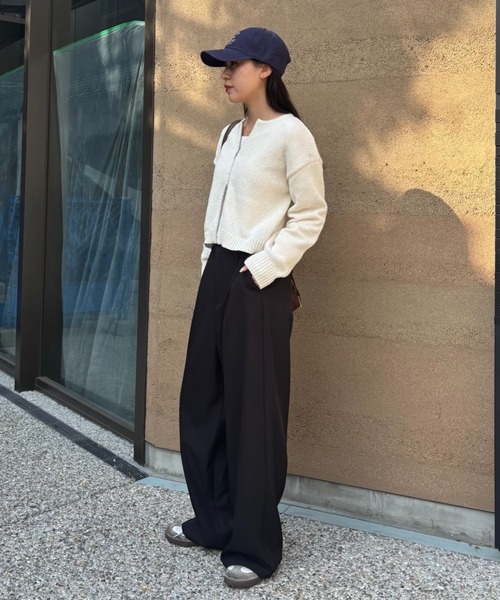 COLONY 2139(コロニートゥーワンスリーナイン)の「ミニブークレWジップカーディガン(カーディガン/ボレロ・レディース・ホワイト/レッド/イエロー/グレー/ブラック・FREE)」の11枚目の写真