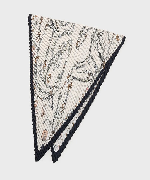 THE SHOP TK (ザ ショップ ティーケー )の「プリーツスカーフ(バンダナ/スカーフ・レディース・ブラック/アイボリー系/ネイビー系/オレンジ・99)」の3枚目の写真